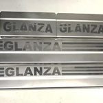 Stainless Steel Door Sill/Foot Step Plates – Set of 4 for Toyota GLANZA (Silver)