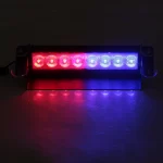 Blue Red 8 LED Car Emergency Warning Dashboard Dash Visor Police Strobe Lights