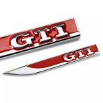 Incognito-7 2 Pcs 3D Laxury Volkswagen VW Golf GTI Logo GTI Metal Logo GTI Body Side Emblems GTI Badge GTI Fender for All Volkswagen VW Cars