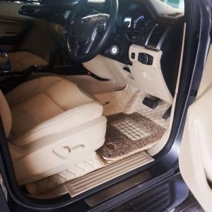 7D Car Mats For Mahindra XUV 700 7 Seater (Beige)