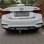 100% ABS Rear Diffuser with Dual Muffler (Mercedes Benz Style) for Hyundai Verna 2018-2020 Model.