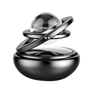 Double Ring Crystal Auto Rotate Car Perfume Air Car Fresheners(Black)