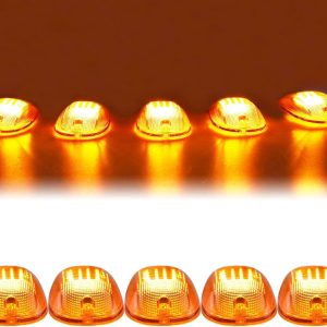 Hummer Type Roof Marker Lights Yellow Set of 5