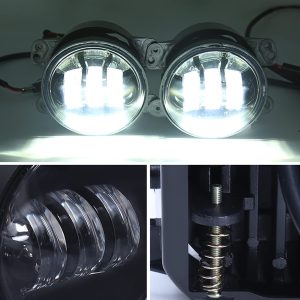 Buy 3 LED Round Fog Light Universal (80W, White) | AutoMods