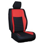 Red & Black Liner Custom Fit Napa Leather Car Seat Cover