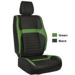 Green & Black Modern Custom Fit Napa Leather Car Seat Cover