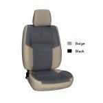 Baige & Black Custom Fit Comfert Series Napa Leather Car Seat Cover