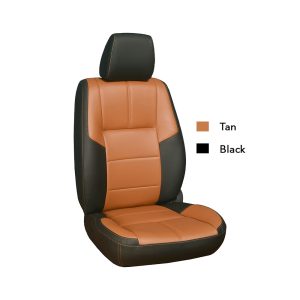 Tan & Black Custom Fit Napa Leather Car Seat Cover