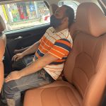 Wooden Car Center Armrest Cum External Seat Console for MG HECTOR PLUS – Tan