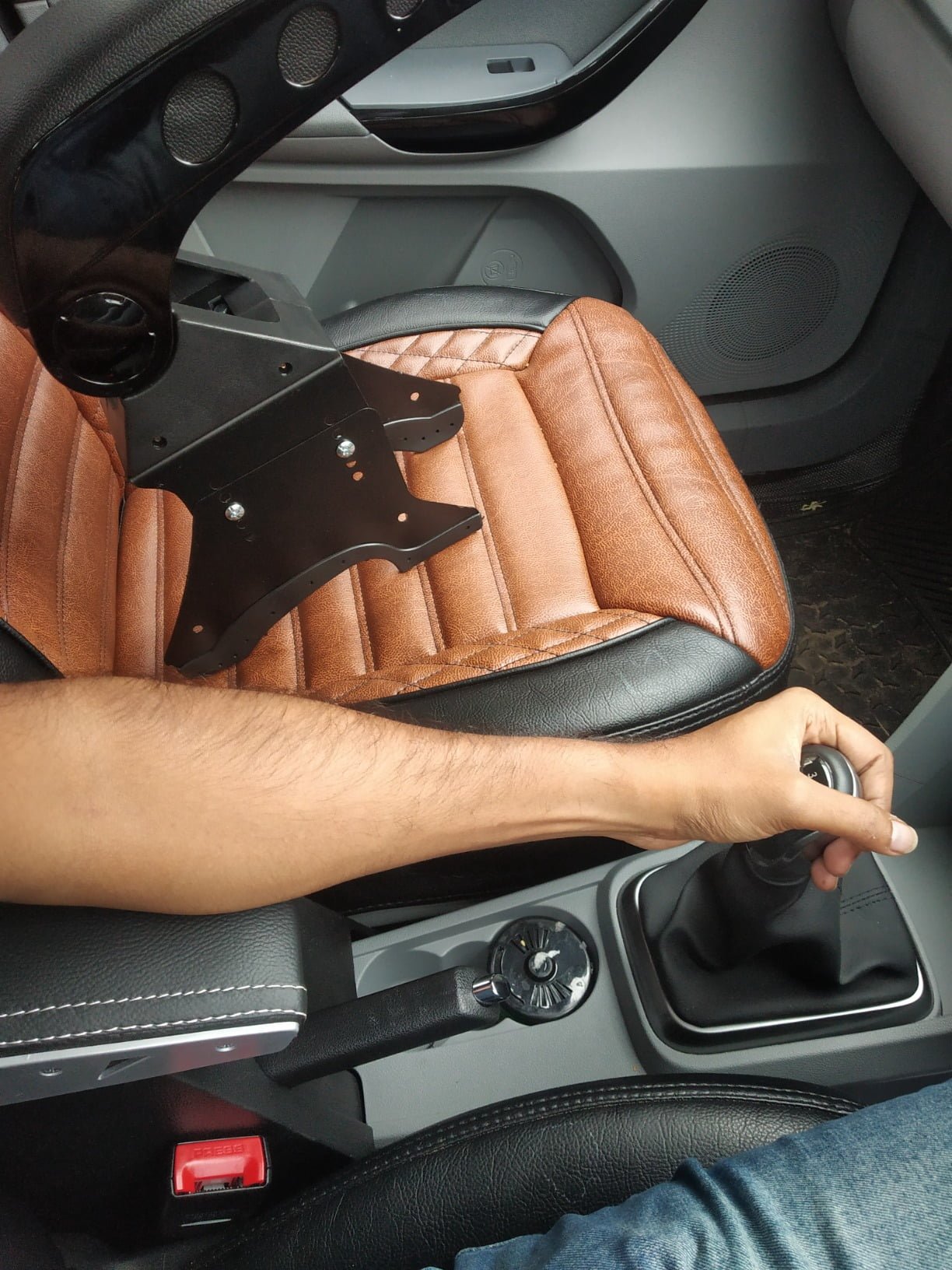 Car Center Armrest Console For Tata Tiago Tigor (Full Black)