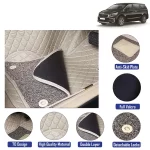7D Floor Mats Suitable For Kia Carnival – 7 Seater, Model Year : 2020 Onwards, Color : Beige, PVC, Complete Set Of 4 Piece