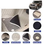 7D Floor Mats Suitable For Mahindra Bolero, Model Year : 2020 Onwards, Color : Beige, PVC, Complete Set Of 4 Piece