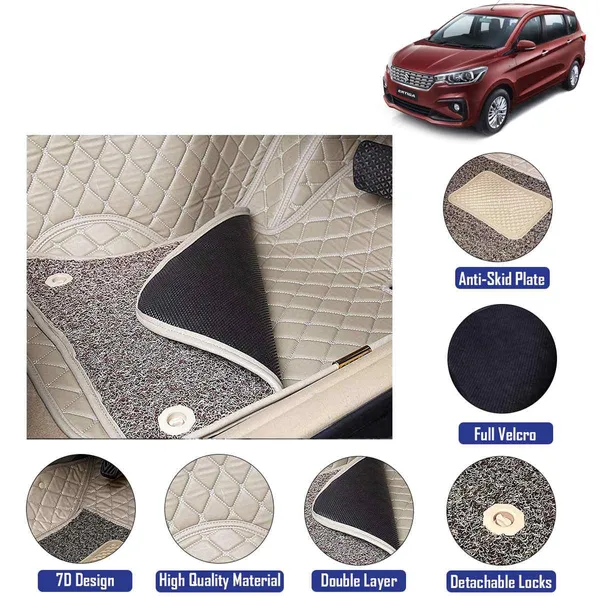 Buy 7D Car Mat Faux Leather for Maruti Suzuki Ertiga 2022