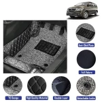 7D Floor Mats Suitable For Toyota Innova – 8 Seater, Model Year : 2012 – 2015, Color : Black, PVC, Complete Set Of 4 Piece