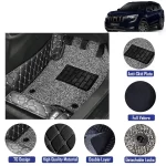 7D Floor Mats Suitable For Mahindra XUV 700 – 5 Seater, Model Year : 2021 Onwards, Color : Black, PVC, Complete Set Of 3 Piece