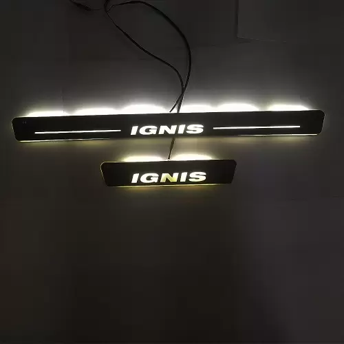 Matrix Moving LED Light Scuff Sill Plate Guards for Maruti Suzuki Ignis