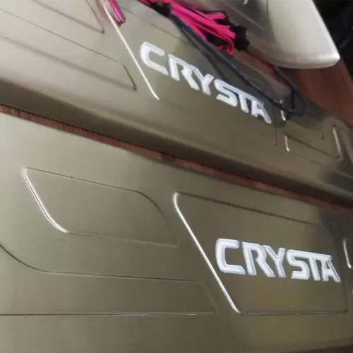 Car Door LED Light Scuff Sill Plate Guards for Toyota Innova Crysta