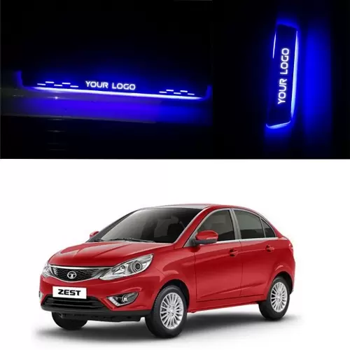 Car Door LED Light Scuff Sill Plate Guards for Tata Zest