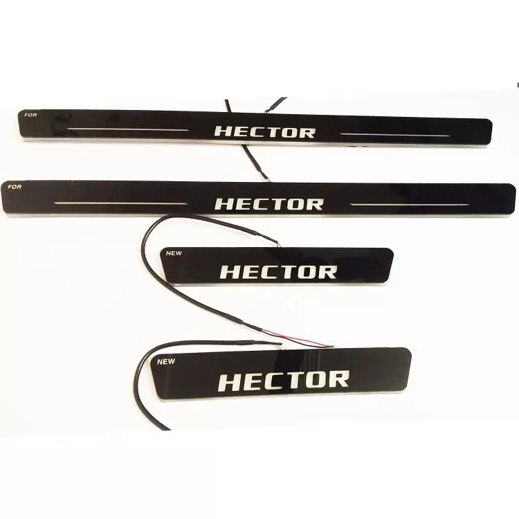 MG Hector Door LED Light Scuff Sill Plate Guards in Multi Color with Moving Matrix Style