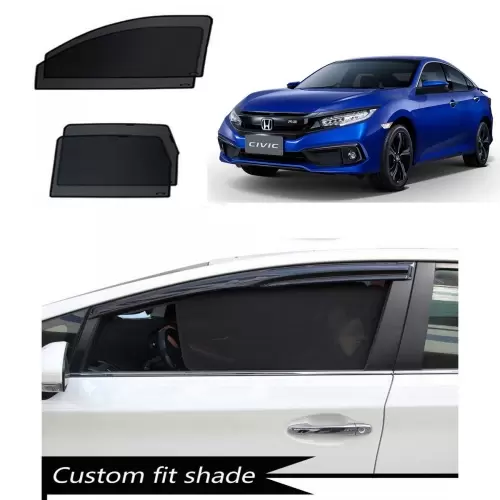 Honda New Civic 2018 Custom Fit Car Window Fixed Sun Shades – Set of 4