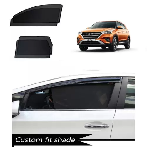 Hyundai Creta Facelift 2018-2020 Custom Fit Car Window Fixed Sun Shades – Set of 4