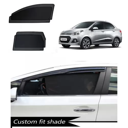 Hyundai Xcent Custom Fit Car Window Fixed Sun Shades – Set of 4