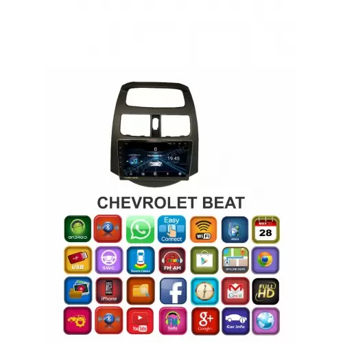 Chevrolet Beat 9 Inches HD Touch Screen Smart Android Stereo (2GB, 16GB) with Stereo Frame