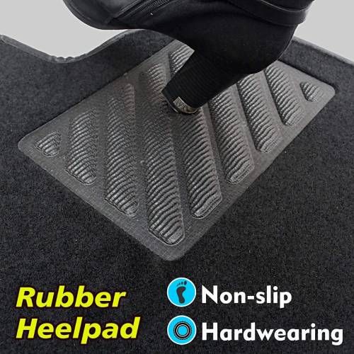 18 mm Thick Coil Car Mats : Universal Set Of 5 : Black