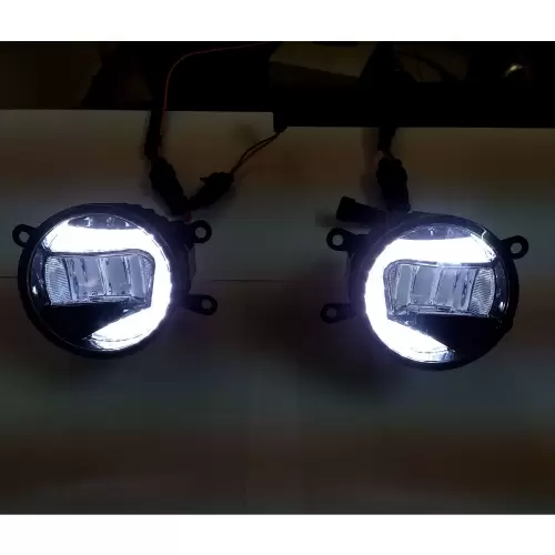 Universal Car LED Fog Lamp With DRL Daytime Running Light and Turn Signal – Set Of 2