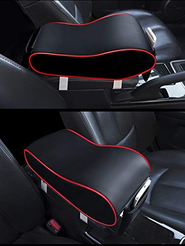 Black Stripe Car Armrest Cushion Box Pad Memory Foam Arm Rest