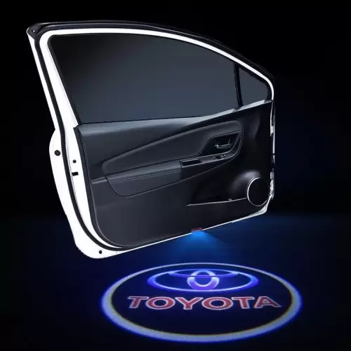 Wireless Car Welcome Logo Shadow Projector Ghost Lights Kit For Toyota Fortuner Set Of 2