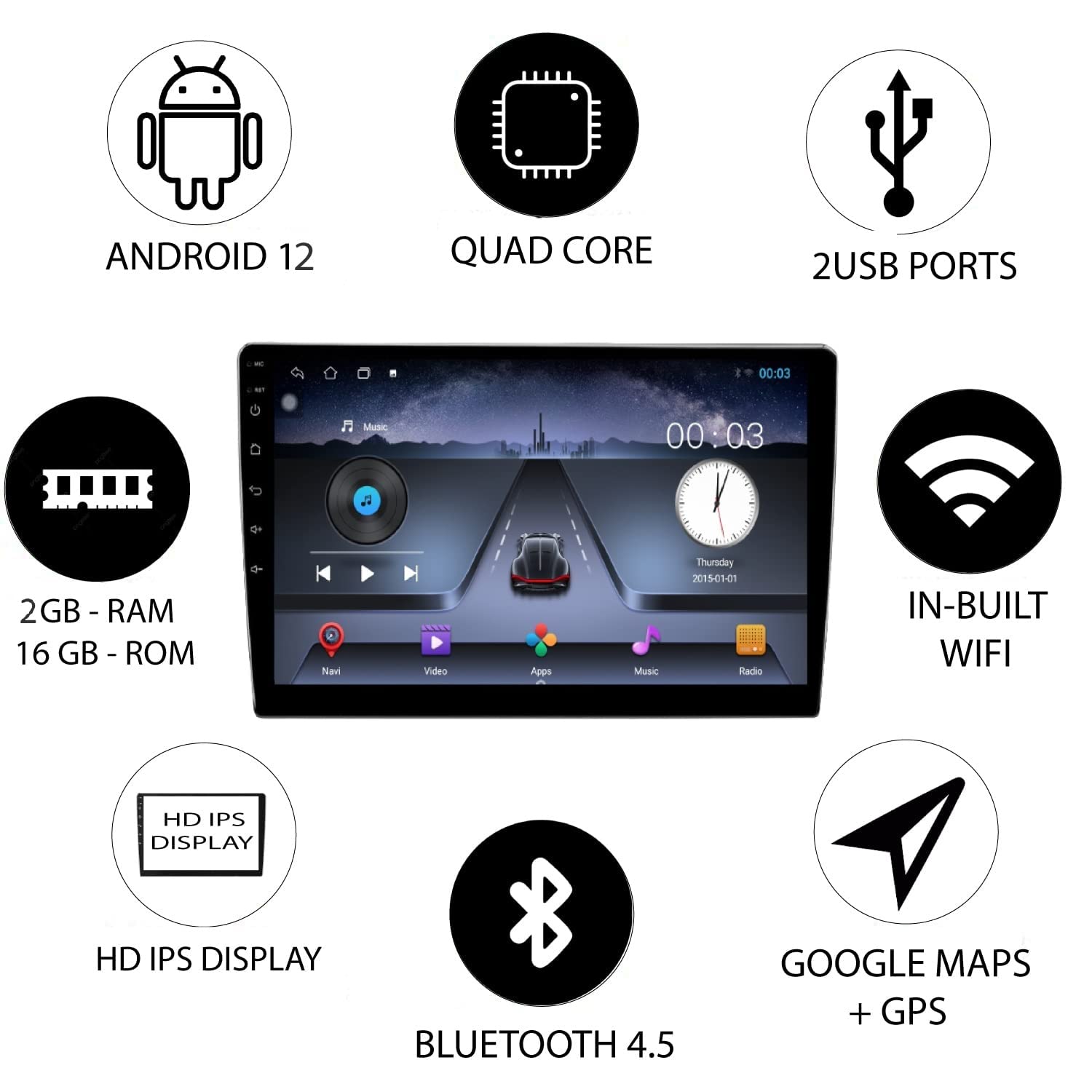 7 inch android car stereo india