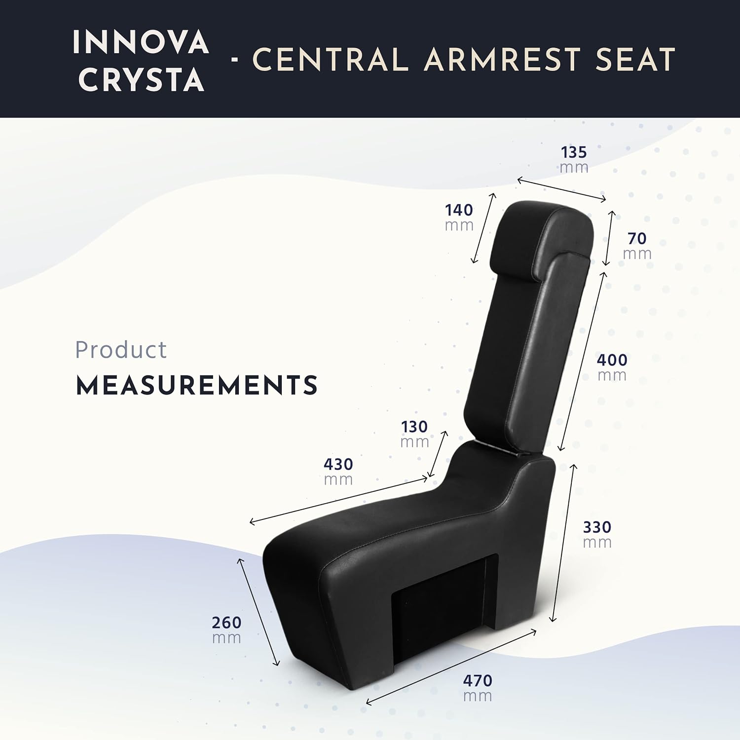 Car Center Seat & Premium Armrest with 2 Bottle and Mobile Holder