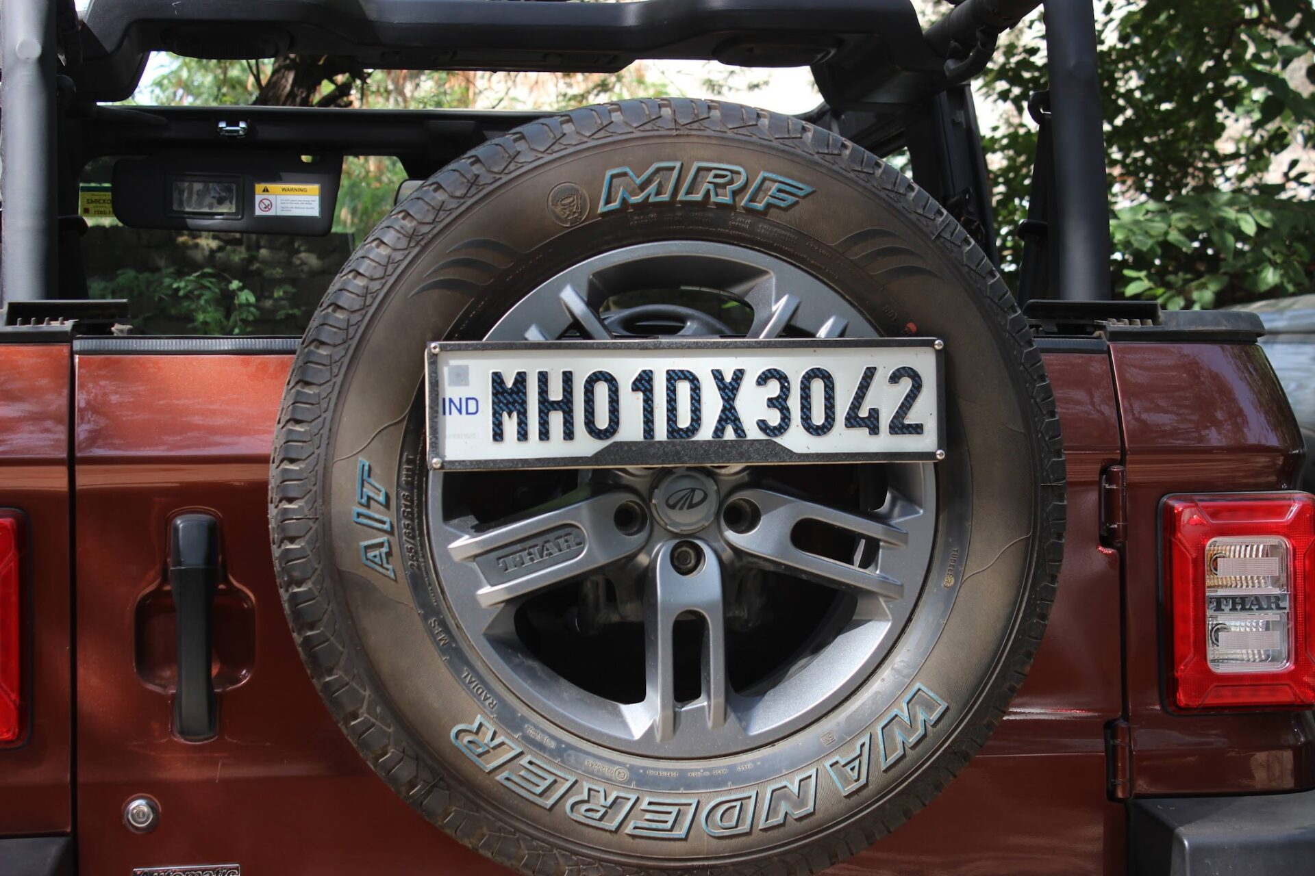 Number Plate Stepney Mount for Mahindra Thar 2020-23